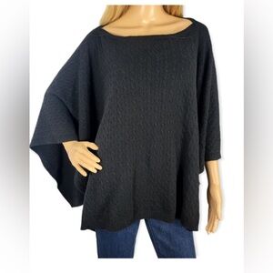 Theory gray Cable Knit Poncho, cashmere, size M/L